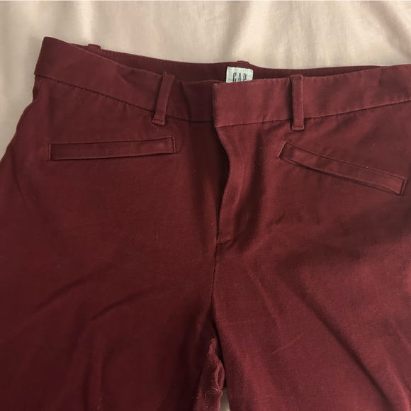 Gap Burgundy crop trousers - Picture 4 of 5